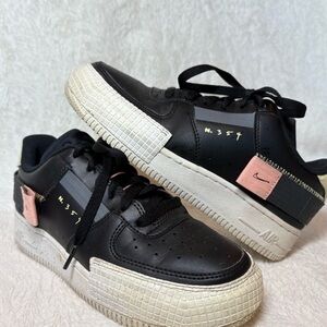 Nike Women's Black and Pink Air N.354 AF1